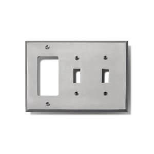   Nickel SP Contemporary / Modern Combination Double Switch / Telep