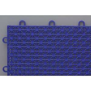 Blue MotorMat Garage Floor Tile Drain Tile. 40 Sq.Ft. Carton (40 Pcs 