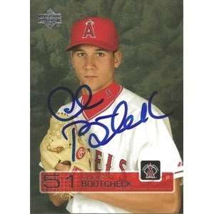  Chris Bootcheck Signed Los Angeles Angels 2003 UD Card 