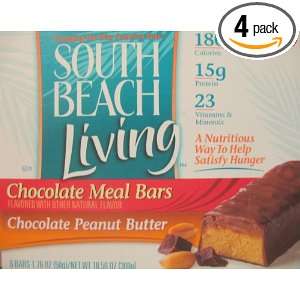  South Beach Living Chocolate Peanut Butter Meal Bars 6 per 