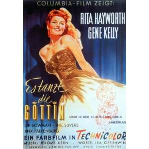  Cover Girl Poster German E 27x40 Rita Hayworth Gene Kelly 