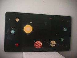 Our Solar System Resin on Fiberglass Painting  