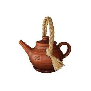  STONEWARE. Teapot With Woven Handle 