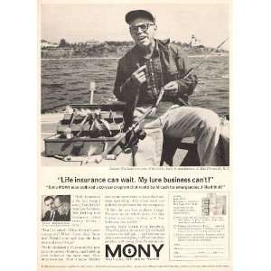   of New York Insurance 1965 Original Advertisement with Fishing Lures