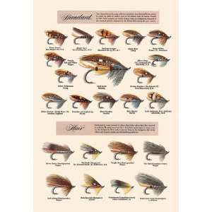  Fly Fishing Lures Standard and Hair 44X66 Canvas