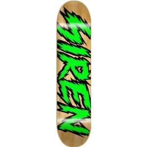  Siren Shocker Deck 8.0 Natural Green Ppp Skateboard Decks 