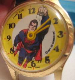Old 1977 Superman Superhero Character Watch w/ Box   DC Comics  