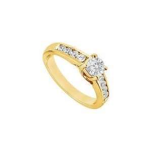  Diamond Engagement Ring  14K Yellow Gold   1.00 CT TDW Jewelry