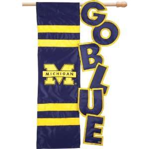  University Of Michigan Regular Applique Sculpted Flag 