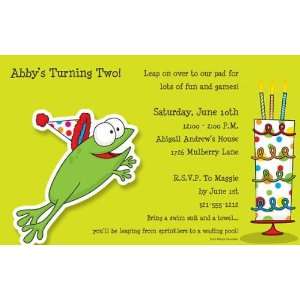  Bouncy Frog Party Invitations