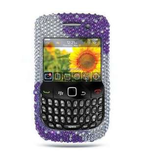 PURPLE Splash DIAMOND Case 4 BlackBerry CURVE 9300 9330  
