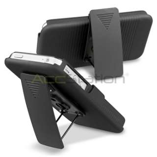 BLACK Slide Case with Belt Clip Swivel Holster Stand for iPhone 4 4S 