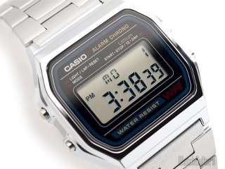 Casio Retro Vintage Silver Digital Watch A158 A158WA A 158WA 1  