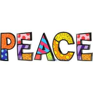  PEACE Word Art for Table Top or Wall by Romero Britto 