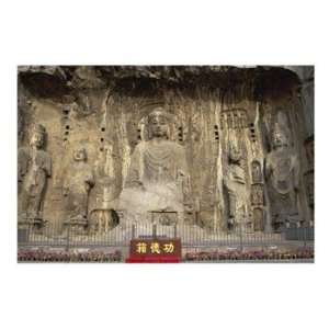  Buddha Statue in a Cave, Longmen Caves, Luoyang, China 