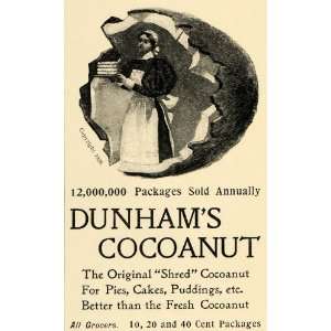  1897 Ad Dunhams Shred Cocoanut Baking Pie Cake Pudding 