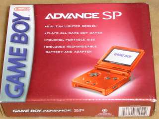 FLAME RED GAMEBOY Advance SP SYSTEM~NEW/SEALED~ADVANCED  