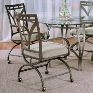  Steve Silver Madrid Arm Dining Chairs With Casters   Set 