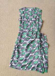 NEW Diane Von Furstenberg Talba Printed Silk Gathered and draped dress 