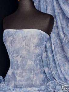 Denim blue camouflage print sheer stretch mesh fabric  