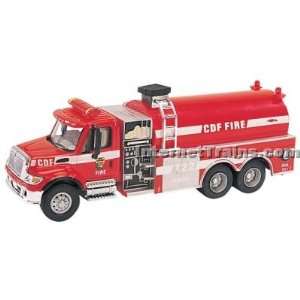   HO Scale International 7000 3 Axle Fire Tanker   CDF Red Toys & Games