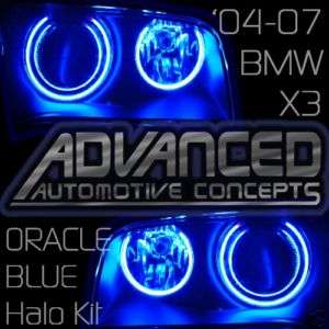 2004 08 BMW X3 E83 Headlight BLUE HALO Angel/Demon Eyes  