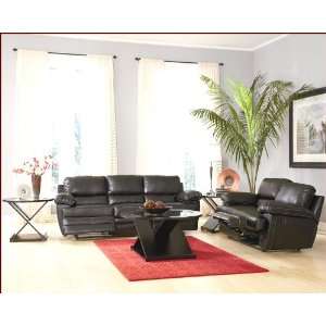  Malloy Casual Contemporary Leather Reclining Sofa Set 