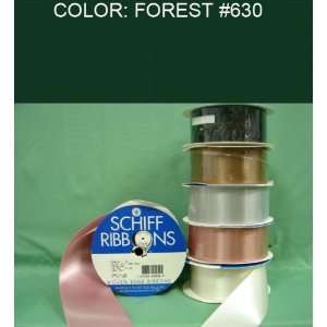  50yds SINGLE FACE SATIN RIBBON Forest #630 7/8~USA 