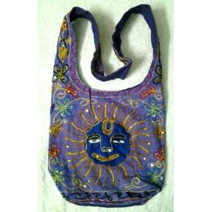   Cotton Sun Embroidery Bohemian / Hippie Sling Crossbody Bag India