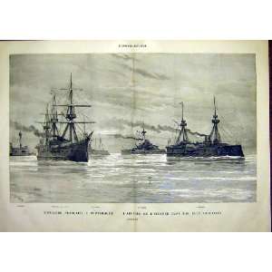    Portsmouth French Fleet Marceau Furieux Ships 1891