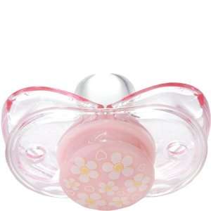  RaZbaby Keep It Kleen Pacifier   Pink with Flowers/Hearts 