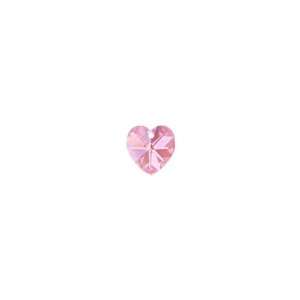  6202 10mm Faceted Heart Pendant Light Rose AB Arts, Crafts & Sewing