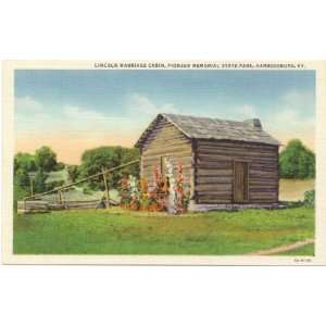 Vintage Postcard Lincoln Marriage Cabin   Pioneer Memorial State Park 