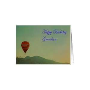  Grandson happy birthday Hot Air Balloon Card Toys & Games