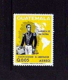 GUATEMALA   1973   SIMON BOLIVAR   MAP   MINT   SINGLE  