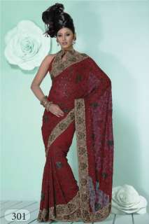 Fancy Bollywood Indian Designer Saree Bridal Wedding sari Party Sarees 