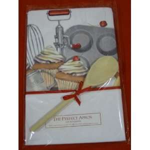  Mary Lake Thompson cupcake apron and wooden spoon Kitchen 