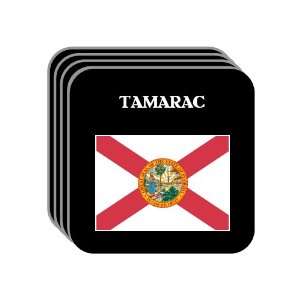 US State Flag   TAMARAC, Florida (FL) Set of 4 Mini Mousepad Coasters