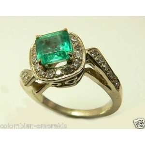 Colombian Emerald Ring 1.25 Cts Extra Fine