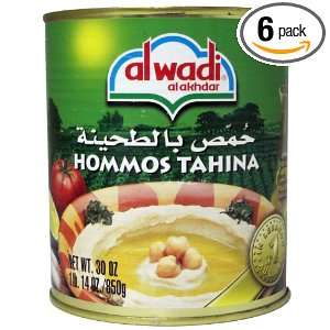 Al Wadi Hommos Tahina Chick Pea Dip, 30 Ounce (Pack of 6)  