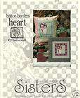 Button Borders Heart Cross Stitch Chart Sisters Heart i