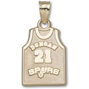 Tim Duncan San Antonio Spurs Duncan 21 5/8 Jersey Pendant   Gold 