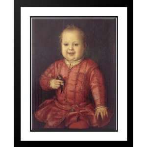 Bronzino, Agnolo 28x36 Framed and Double Matted Portrait of Giovanni 