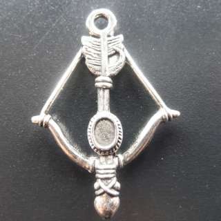   Shipping 130pcs tibetan silver bow and arrow Charms 36x25mm  