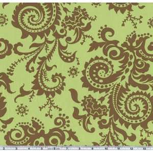  54 Wide Amy Butler Nigella Twill Wood Fern Khaki Fabric 