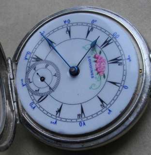 Very beautiful solid silver ottoman LONGINES pocket watch. Working 