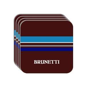 Personal Name Gift   BRUNETTI Set of 4 Mini Mousepad Coasters (blue 