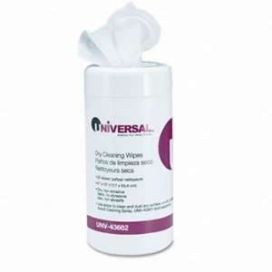  Universal 43662   Dry Cleaning Wipes, 5 x 10, 50/Wipes in 
