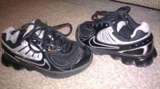 toddler boys black & silver Nike Shox shoes sz 10 ~VGC~  