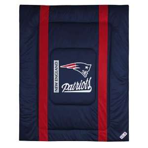  New England Patriots Sideline Comforter   Twin Bed Sports 